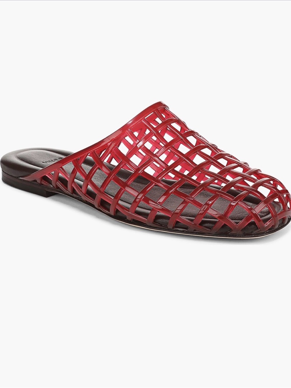 NIB New Vince Barcelona poppy red jelly Slip-On cage Mules size 7 - Picture 4 of 4